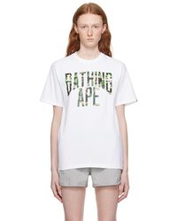 A Bathing Ape - White Abc Camo Nyc T-shirt - Lyst