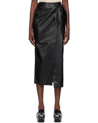 Nanushka - Carola Vegan Leather Midi Skirt - Lyst