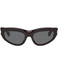 Burberry - Burgundy Classic Oval Sunglasses - Lyst
