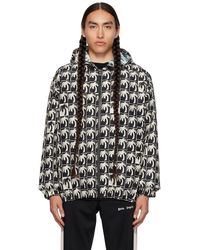 Palm Angels - Black & White Dripping Palm Jacket - Lyst