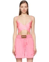 Palm Angels - Pink Polyester Top - Lyst