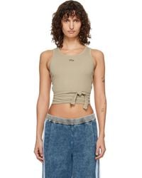 DIESEL - Wrap-Around Crop Tank Top - Lyst