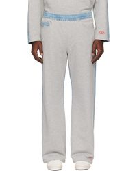 DIESEL - Pantalon de survêtement p-sol-den gris et bleu - Lyst