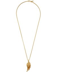Emanuele Bicocchi Gold Wing Pendant Necklace - Metallic