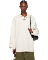 Fear Of God - Off- Logo Patch Long Sleeve Polo - Lyst