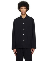 Tekla - Chemise de pyjama à manches longues noire - Lyst