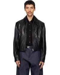 Lemaire - Leather Biker Jacket - Lyst