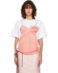 Simone Rocha - Bow Sash Slip Dress Trompe L'Oeil T-Shirt - Lyst