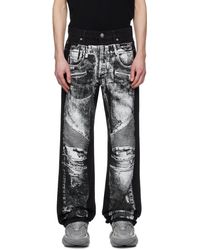Balmain - Loose-Fit Biker Print Jeans - Lyst