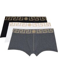 Versace - Three-Pack Greca Border Boxer Briefs - Lyst