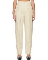 Stella McCartney - Off-white Pleated Trousers - Lyst