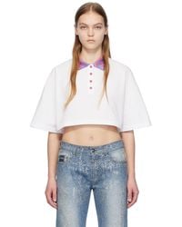 Versace - White Cropped Polo - Lyst