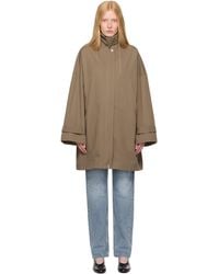 TOTEME - Taupe Oversized Trench Coat - Lyst