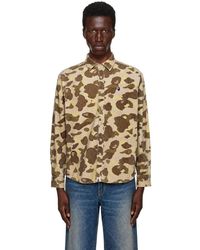 A Bathing Ape - Khaki 1St Camo One Point Relaxed Fit Shirt - Lyst