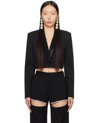 Area - Crystal-Cut Blazer - Lyst