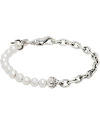 Emanuele Bicocchi - Ssense Exclusive Pearl Bracelet - Lyst