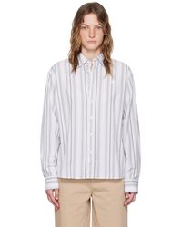 Acne Studios - グレー ストライプ シャツ - Lyst