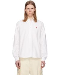 Ami Paris - ホワイト Ami De Coeur コットン ボタンダウンシャツ - Lyst