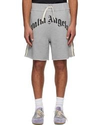 Palm Angels - Curved Logo Track Sweat Shorts - Lyst