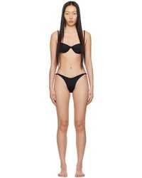 Isa Boulder - Bikini noir et brun à garnitures tressées exclusif à ssense - Lyst