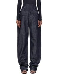 Mugler - High-Waisted Corset Jeans - Lyst