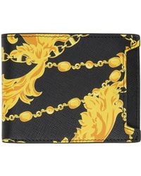 Versace - Black Chain Couture Wallet - Lyst