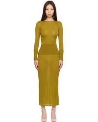 Alaïa - Merino Bodycon Maxi Dress - Lyst