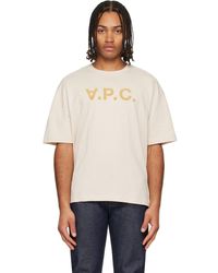 A.P.C. - Off- Flocked T-Shirt - Lyst