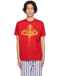 Vivienne Westwood - T-shirt rouge à orbe à effet aérosol - Lyst