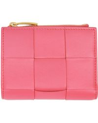 Bottega Veneta - Pink Small Zip Wallet - Lyst
