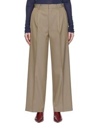 AURALEE - Pantalon En Gabardine Légère À Plis - Lyst