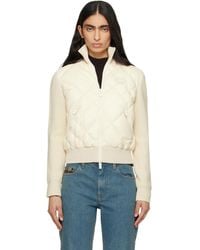 Burberry - Off- Check-Stitch Nylon & Wool Jacket - Lyst