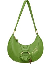 See By Chloé - Sac demi-lune vert à ornement hana - Lyst