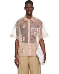 Simone Rocha - Sheer Patchwork Boxy Shirt - Lyst