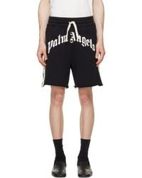 Palm Angels - Curved Logo Track Sweat Shorts - Lyst