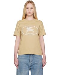 Burberry - Tan Knight Stamp Cotton T-Shirt - Lyst