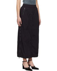 DIESEL Khaki O-Crep Maxi Skirt in Black | Lyst