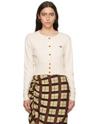 Vivienne Westwood - Off-white Bea Cropped Cardigan - Lyst