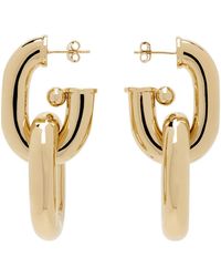 Rabanne - Gold Xl Double Link Earrings - Lyst