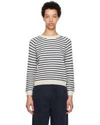 A.P.C. - . White & Blue Lilas Sweater - Lyst