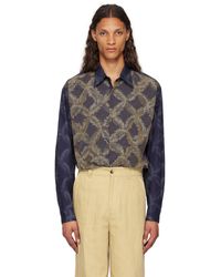 Dries Van Noten - ネイビー ビーズ シャツ - Lyst
