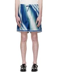 CASABLANCA - The Art Of The Serve Silk Shorts - Lyst
