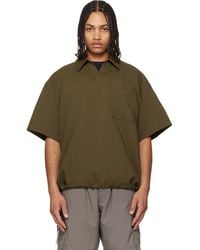 WOOYOUNGMI - Khaki Twill Patch Pocket Polo - Lyst