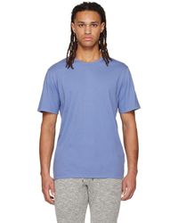 Vince - T-shirt teint en plongée bleu - Lyst