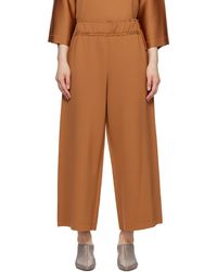 132 5. Issey Miyake - Tan Outseam Trousers - Lyst