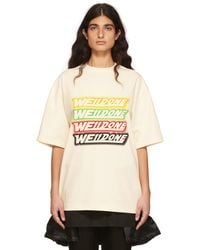 we11done Off- Cotton T-shirt - White