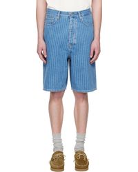 Drole de Monsieur - 'Le Short Baggy Rayures' Denim Shorts - Lyst
