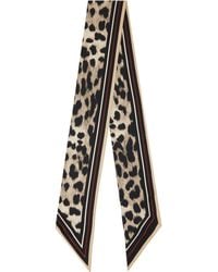 Givenchy - Silk Leopard Print Scarf - Lyst