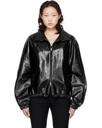 Courreges - Vinyl Zipped Bomber Jacket - Lyst