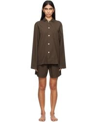 Tekla - Stonewashed Organic Cotton Poplin Pyjama Shirt - Lyst
